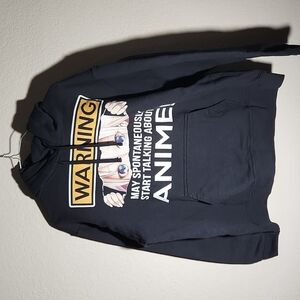 Anime Shirt Womens Size XL Hoodie Unisex Sweatshirt Black